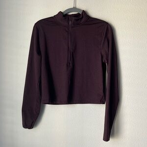 Old Navy Women's Dark Purple Quarter-Zip Sweatshirt